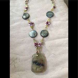 Estate sale find! Trendy gemstone necklace